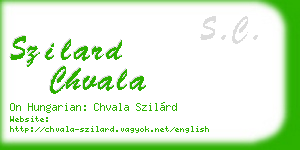szilard chvala business card